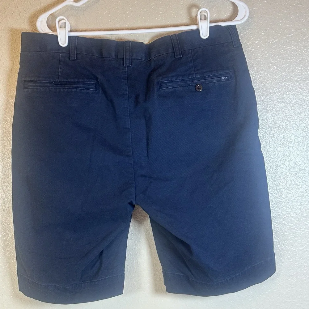 Polo‎ Ralph Lauren Mens Shorts 34 X 10 Stretch Classic Fit Navy Blue Preppy